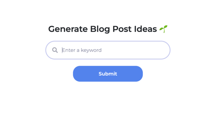 growthbar blog topic idea generator