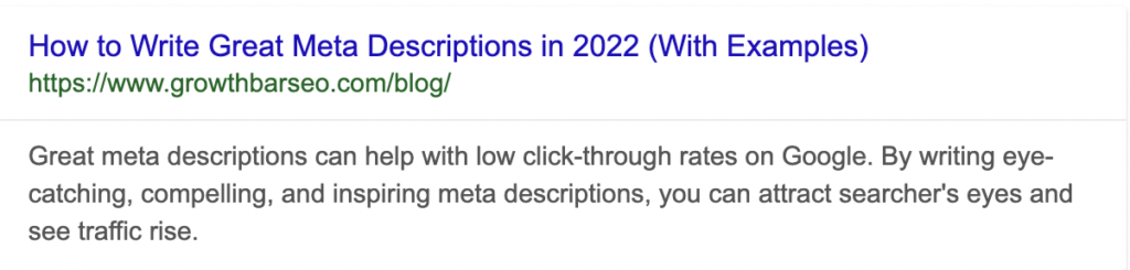 meta description example