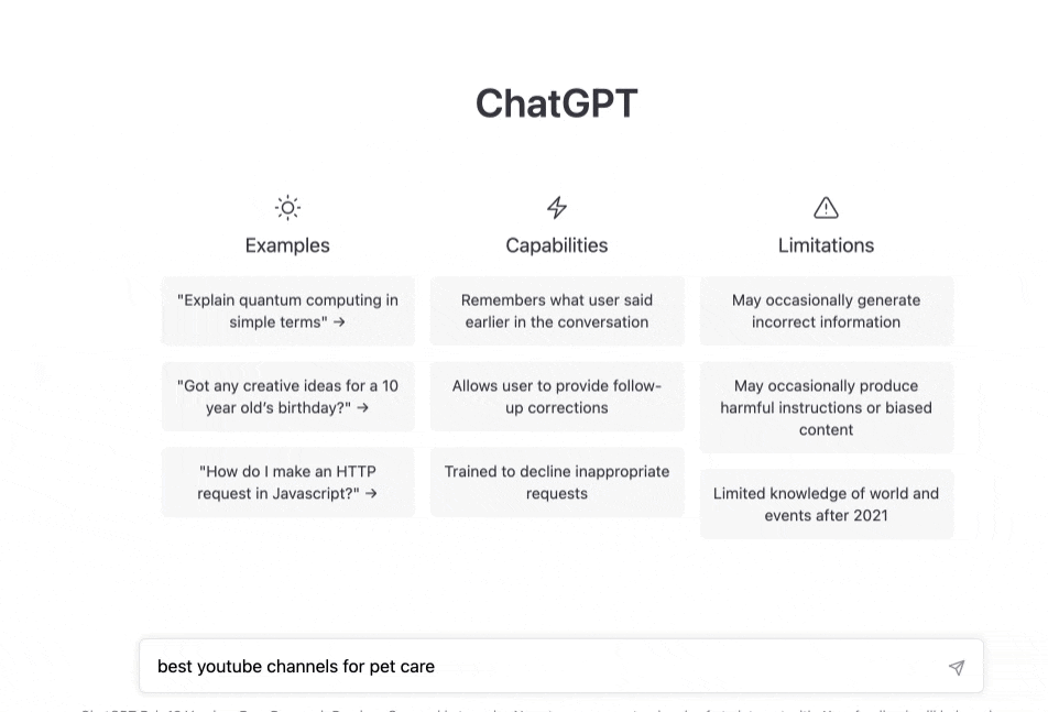 an example of chatgpt usage